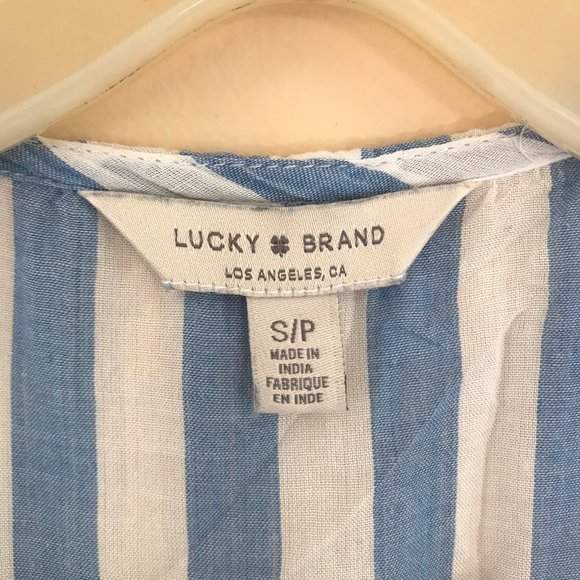 Lucky Brand Bold Stripe Wrap Dress - Picture 6 of 7